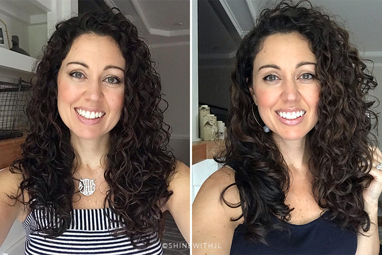 Curly Hairstyle with Highlights for Fall 2020 before and after curl by curl cut curly hairstyle