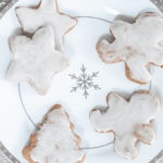 decorated cookies on snowflake plate