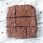 fudge paleo brownies on marble countertop shinewithjl