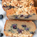 gluten free paleo lemon blueberry streusel bread