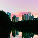 atlanta skyline at sunset