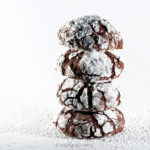 gluten free chocolate crackle cookies with confectioners sugar