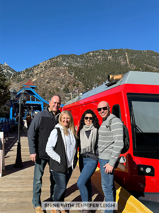 Shine-with-Jennifer-Leigh-Riding-Cog-Railway-Pikes-Peak-Colorado-Springs Shine with Jennifer Leigh and Friends Riding Cog Railway Pikes Peak