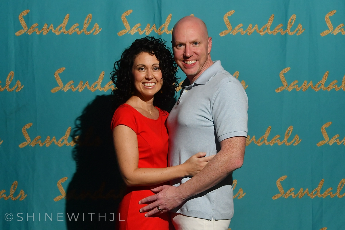 ShinewithJL with husband at Sandals Resort ShinewithJL earning free week at Sandals Resort