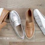 Packable Travel Vionic Loafer Uptown Camel and Silver