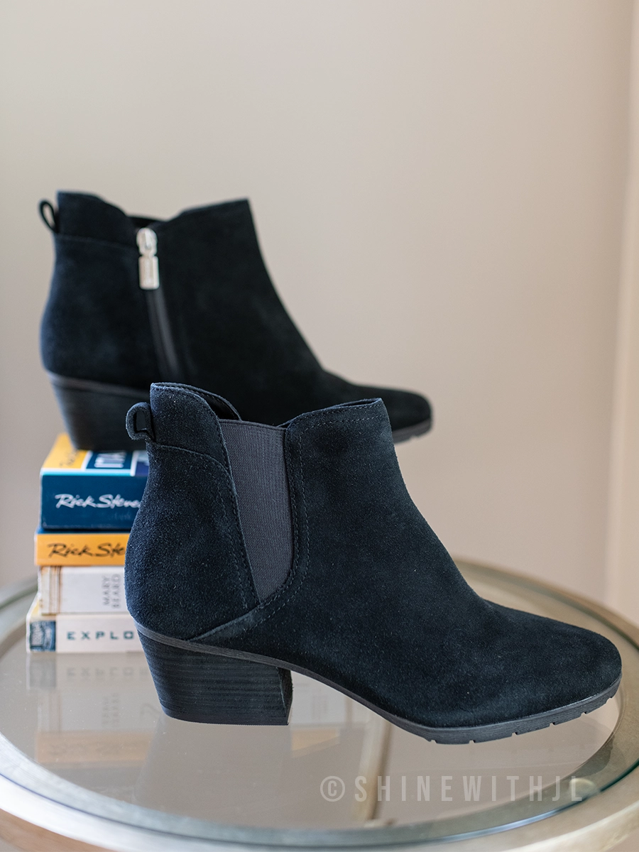 Blondo Victory Waterproof Black Suede Ankle Boots