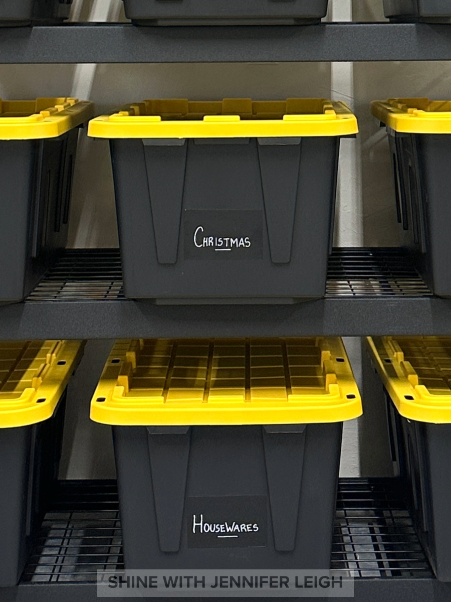 Garage Organization Travel Gear-DIY Chalkboard Labels