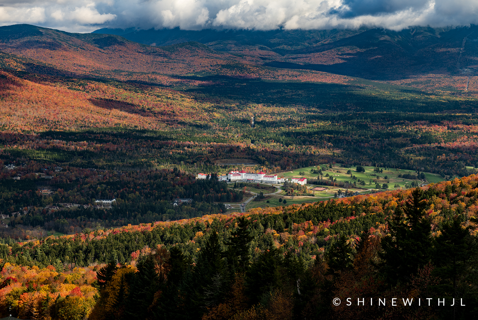 NH Fall Foliage Bretton Woods Summit Views Mount Washington Resort