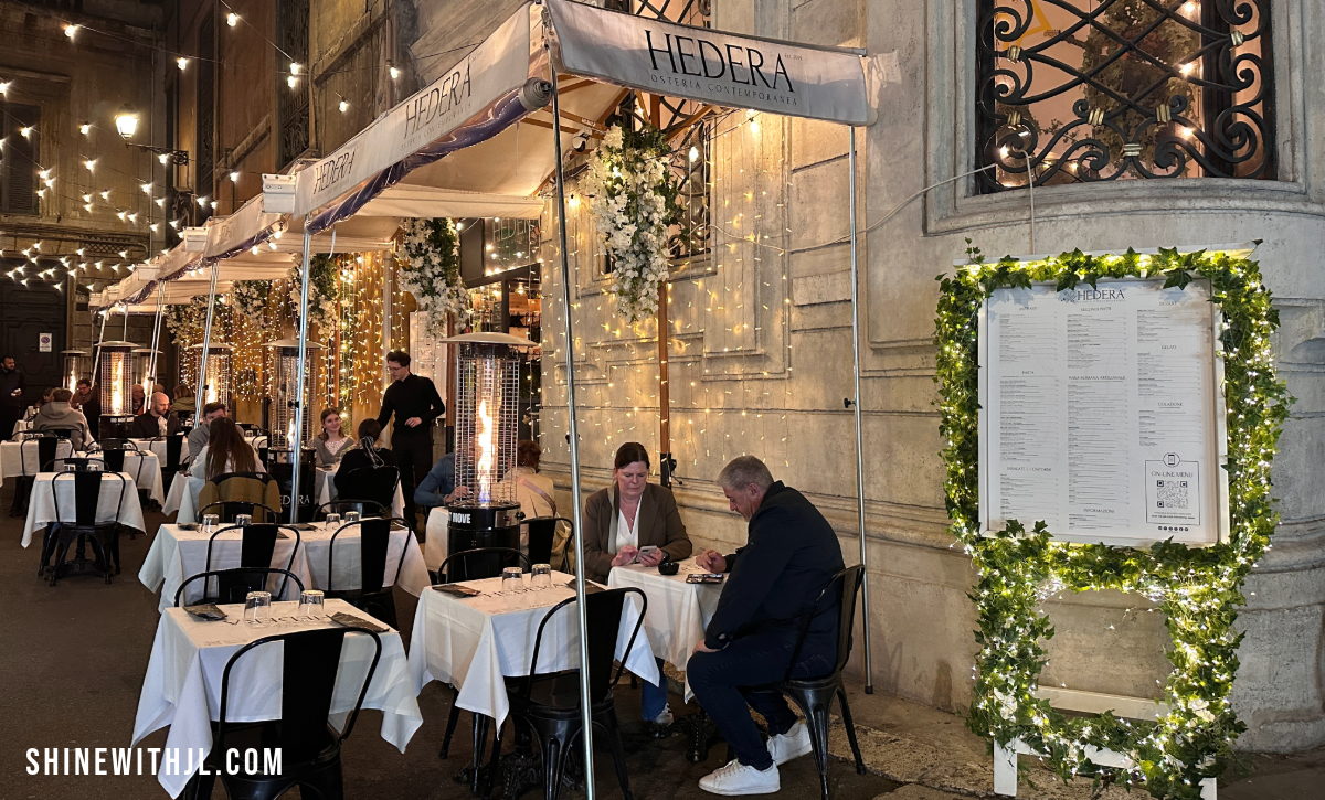 Visit Rome In 1 Day-Gluten Free Dinner Hedera Osteria Contemporanea