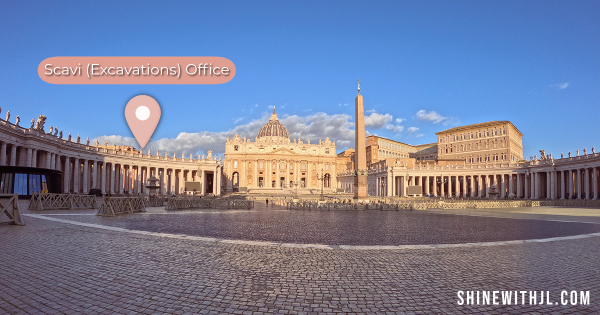 Where to find the Scavi Excavations Office at St. Peter's Vatican City