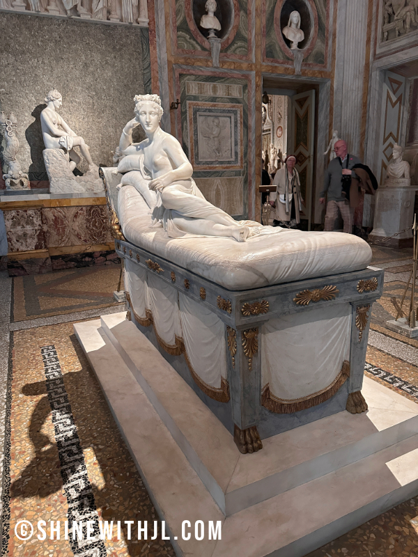 Sculpture of Pauline Bonaparte at Borghese Gallery, Rome