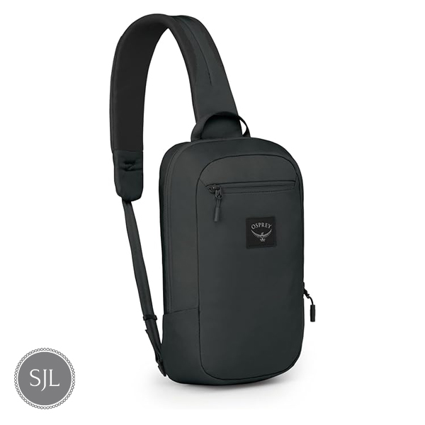 Osprey sling bag for men traveling through Italy during March and April.