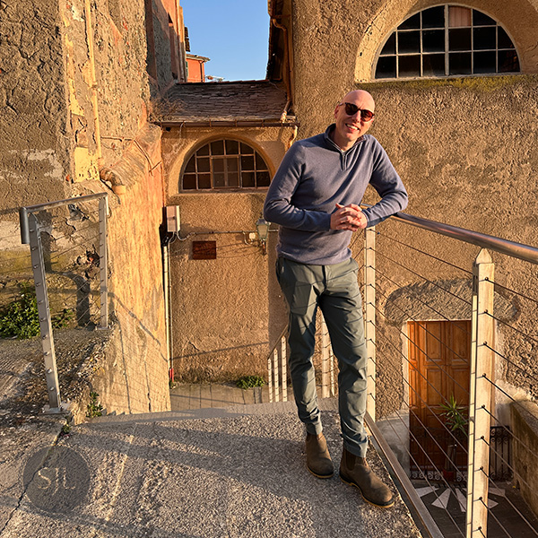 Men's Italy Spring Packing List - Chilly Evening Outfit