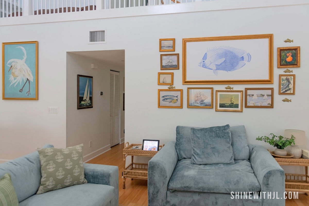 Beautiful vacation rental living room where I struggled to sleep while traveling