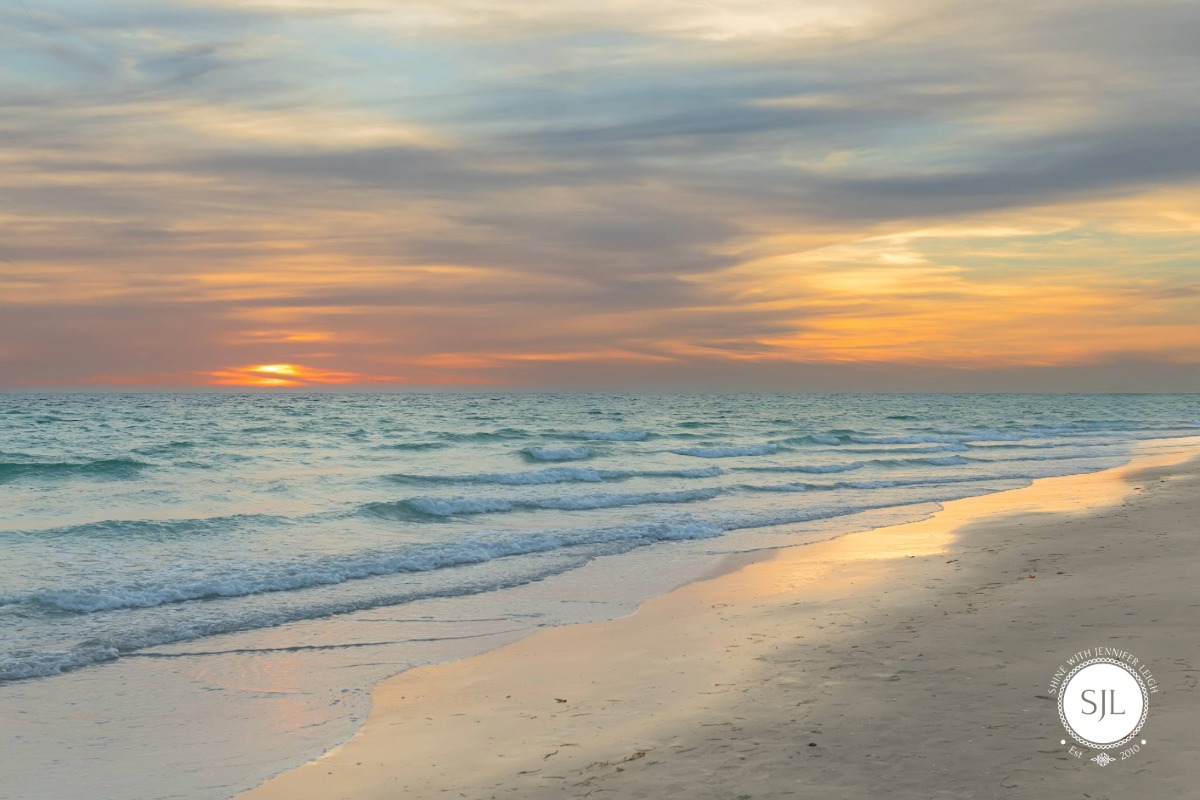 Anna Maria Island Sunset Slow Travel Pastel sunset over Anna Maria Island during a relaxing beach vacation