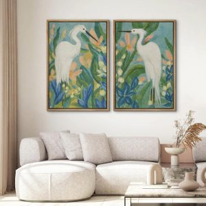 French Coastal Decor Canvas Prints Herons French Coastal Decor Canvas Prints Herons