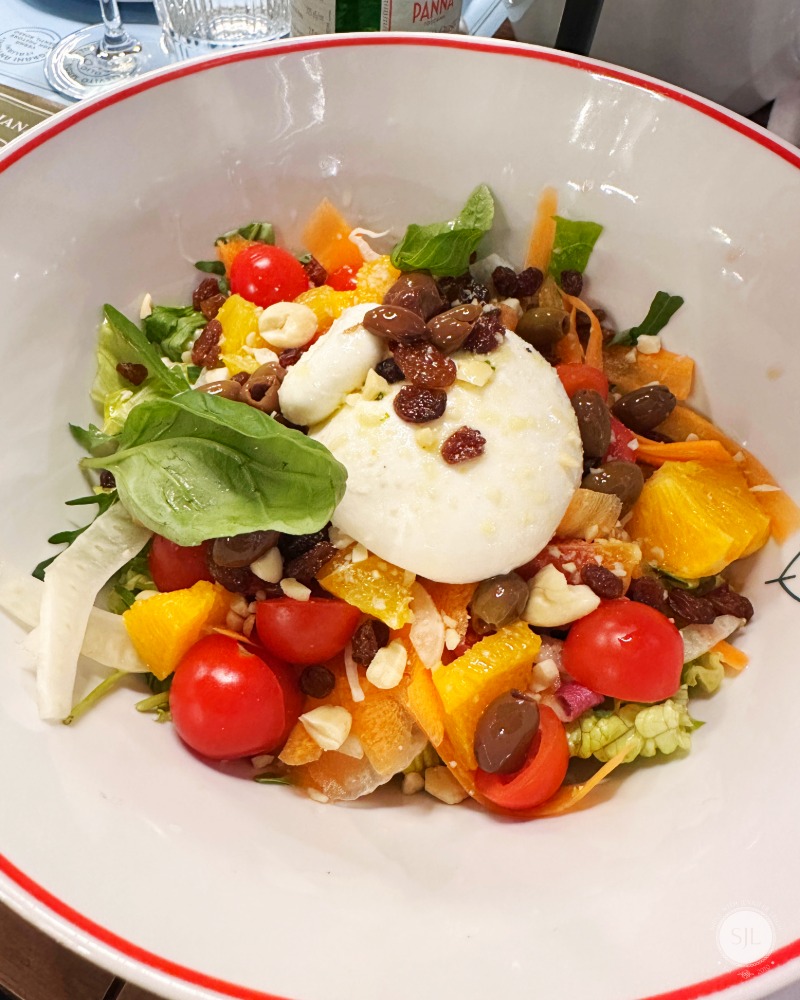 Gluten Free Burrata Salad gluten free burrata salad in Italy during our 3 week trip