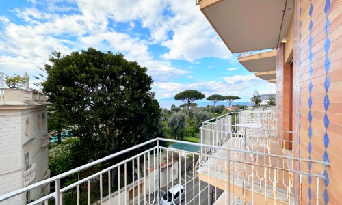 Sorrento Vacation Rental Balcony View balcony view from central Sorrento vacation rental with Mount Vesuvius