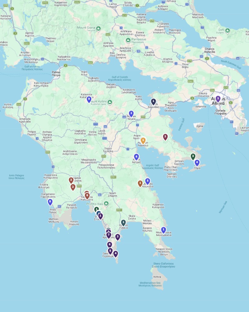 Greece Map Itinerary