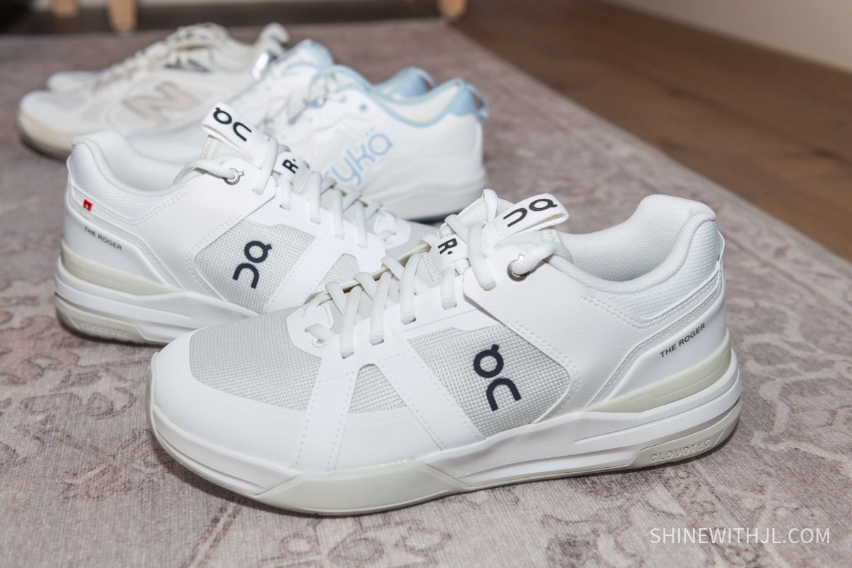 On The ROGER Clubhouse Pro Women's Court Shoe On The ROGER Clubhouse Pro cream court shoes tested for pickleball