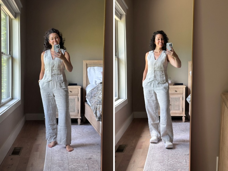 Quince linen pants comparison for travel