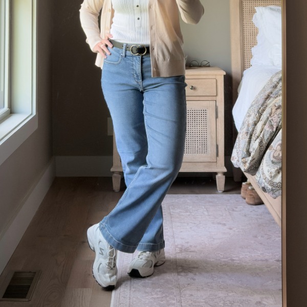 WHBM Trouser Jeans for Barcelona White House Black Market trouser jeans styled for my Barcelona wardrobe