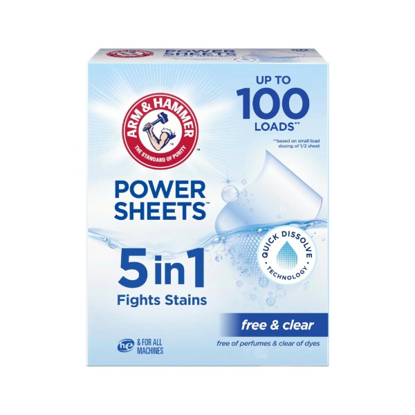 Arm & Hammer Laundry Detergent Sheets for Travel Arm & Hammer laundry detergent sheets packed for sink washing clothes while traveling